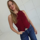 Searcy Sweater Vest - Burgundy