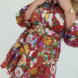 The Founders Mini Dress - Merlot