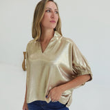 Sipping Bubbly Blouse - Gold