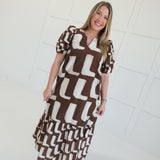 Tremor Midi Dress - Brown