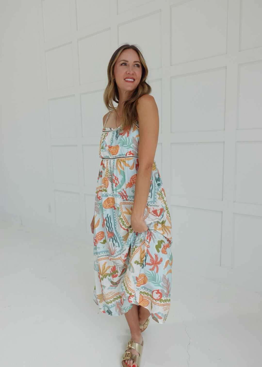 The Reef Midi Dress - Sage