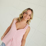 Silas Striped Top - Pink