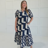 Tremor Midi Dress - Navy
