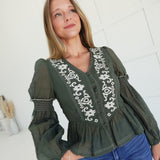 Ember Embroidered Top