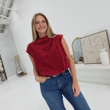 Splurge Balloon Top - Burgundy