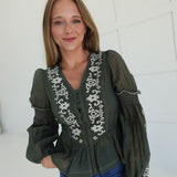 Ember Embroidered Top