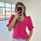 Harley Scalloped Blouse - Pink