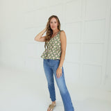 Pippa Peplum Top - Green