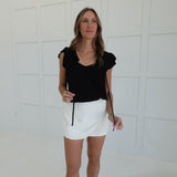 Lean With Me Skort - White