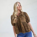 Jameson Printed Top - Camel