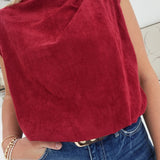 Splurge Balloon Top - Burgundy