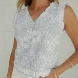 Leland Top - Blue