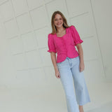 Harley Scalloped Blouse - Pink