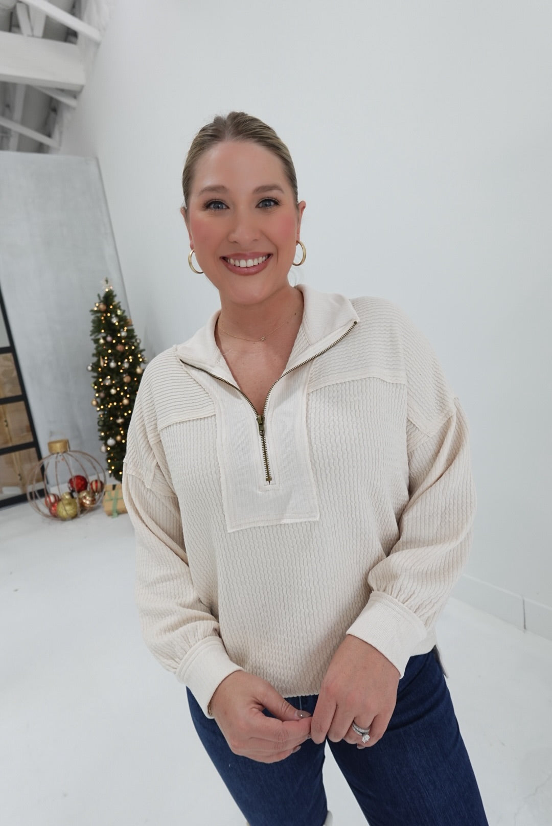 Waizer Waffle Knit Top – West of Fifty Five