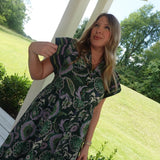 Barbs Flutter Sleeve Midi Dress