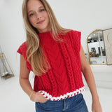 Esme Ribbon Sweater - Red