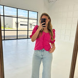 Harley Scalloped Blouse - Pink