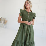 Abaline Midi Dress - Olive