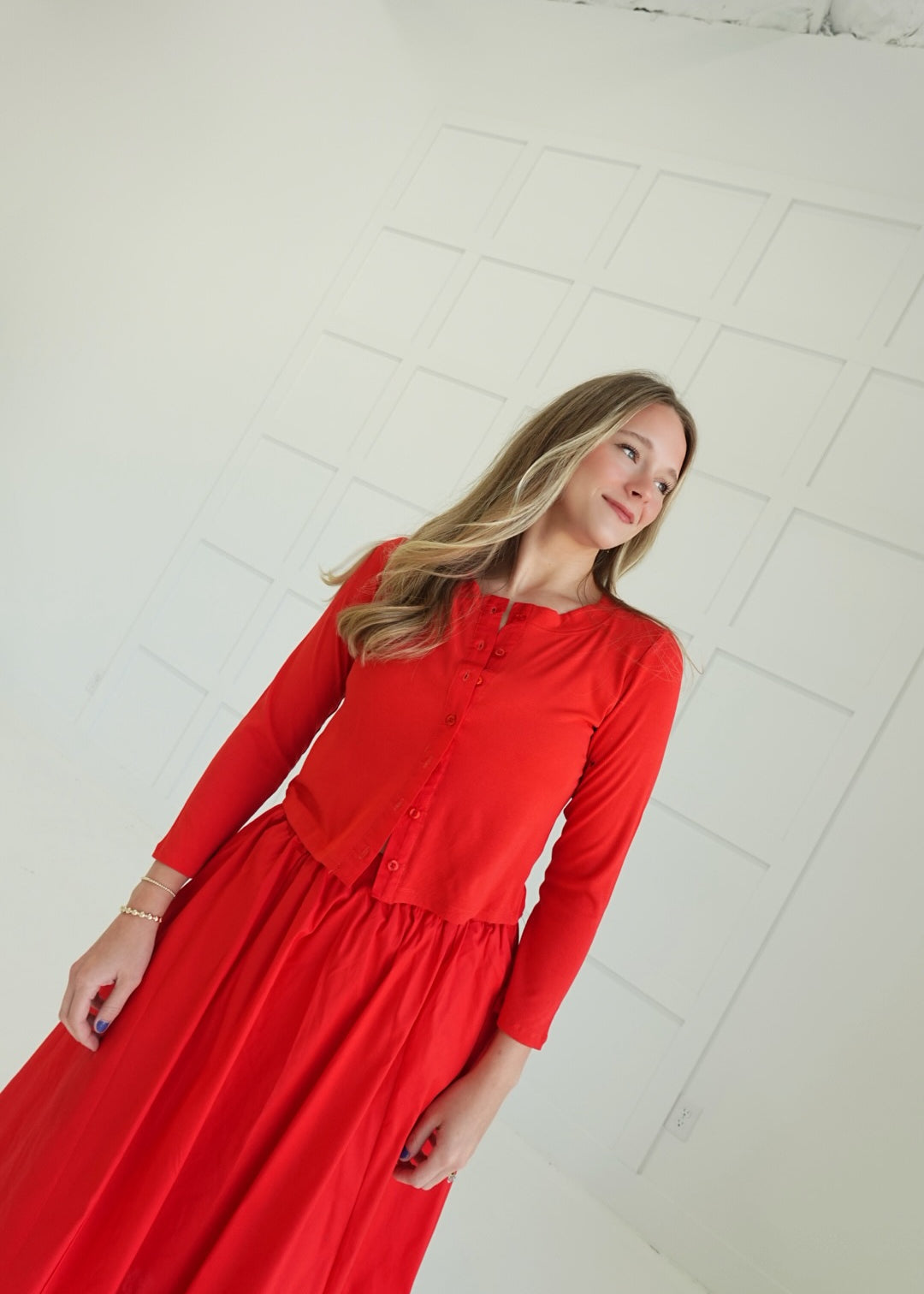 Breezey Skirt Set - Cherry