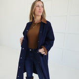 Up-State Trench Coat - Navy