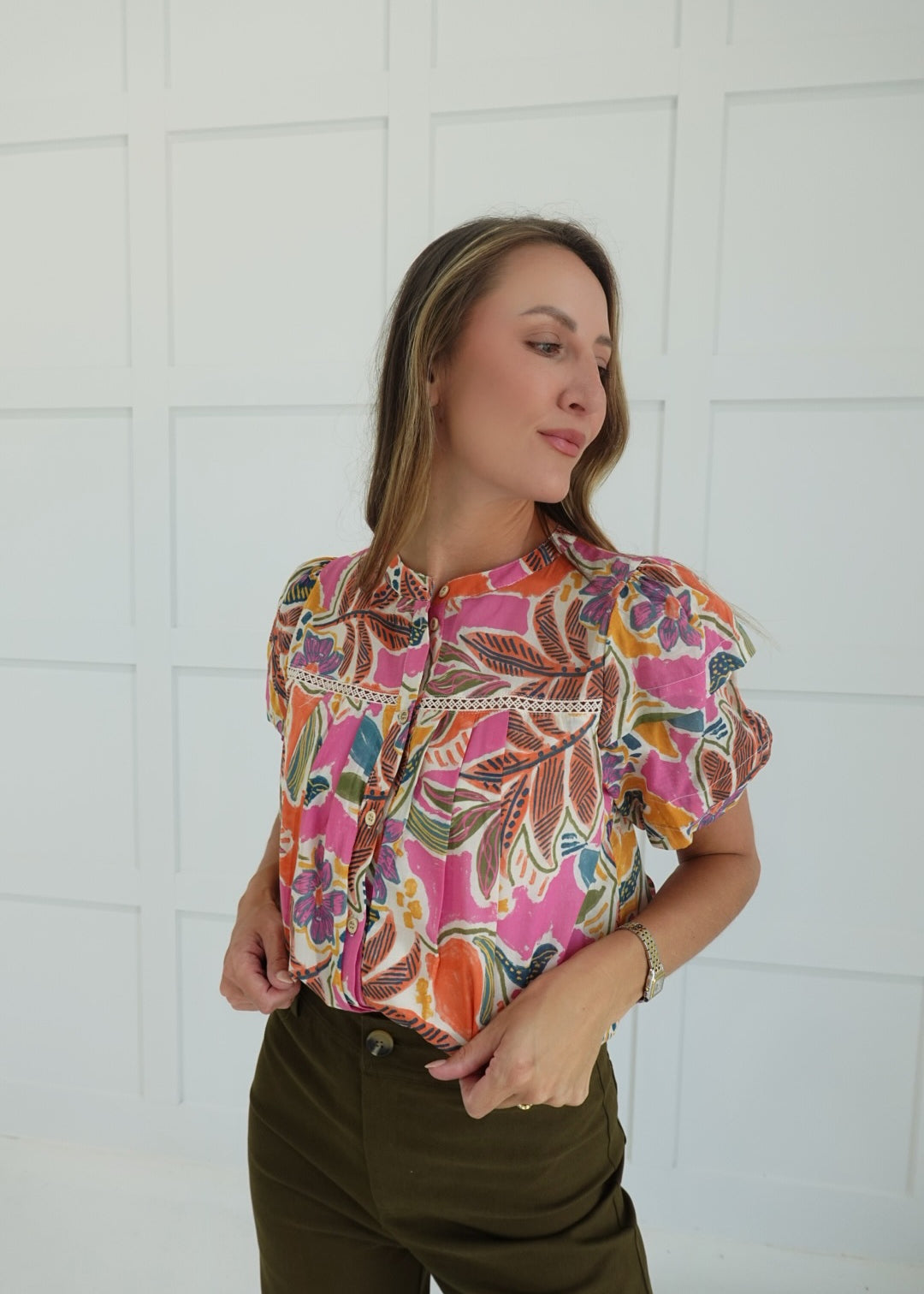 Farris Linen Blend Blouse