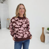 Tyner Sweater - Brown Pink