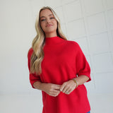 Danner Sweater Top - Red