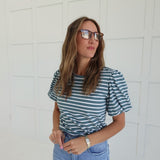 Summer Flare Top - Seafoam