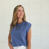 Annuals Sweater Vest - Dusty Blue