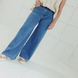 Perry Palazzo Jeans - Solid Medium