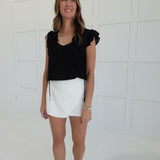 Lean With Me Skort - White