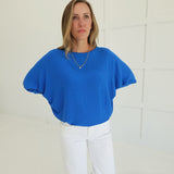 Ribbed + Ready Top - Ocean Blue