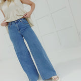 Perry Palazzo Jeans - Solid Medium