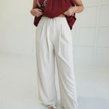On My Dime Trousers - Cream