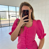 Harley Scalloped Blouse - Pink