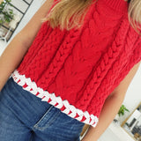 Esme Ribbon Sweater - Red