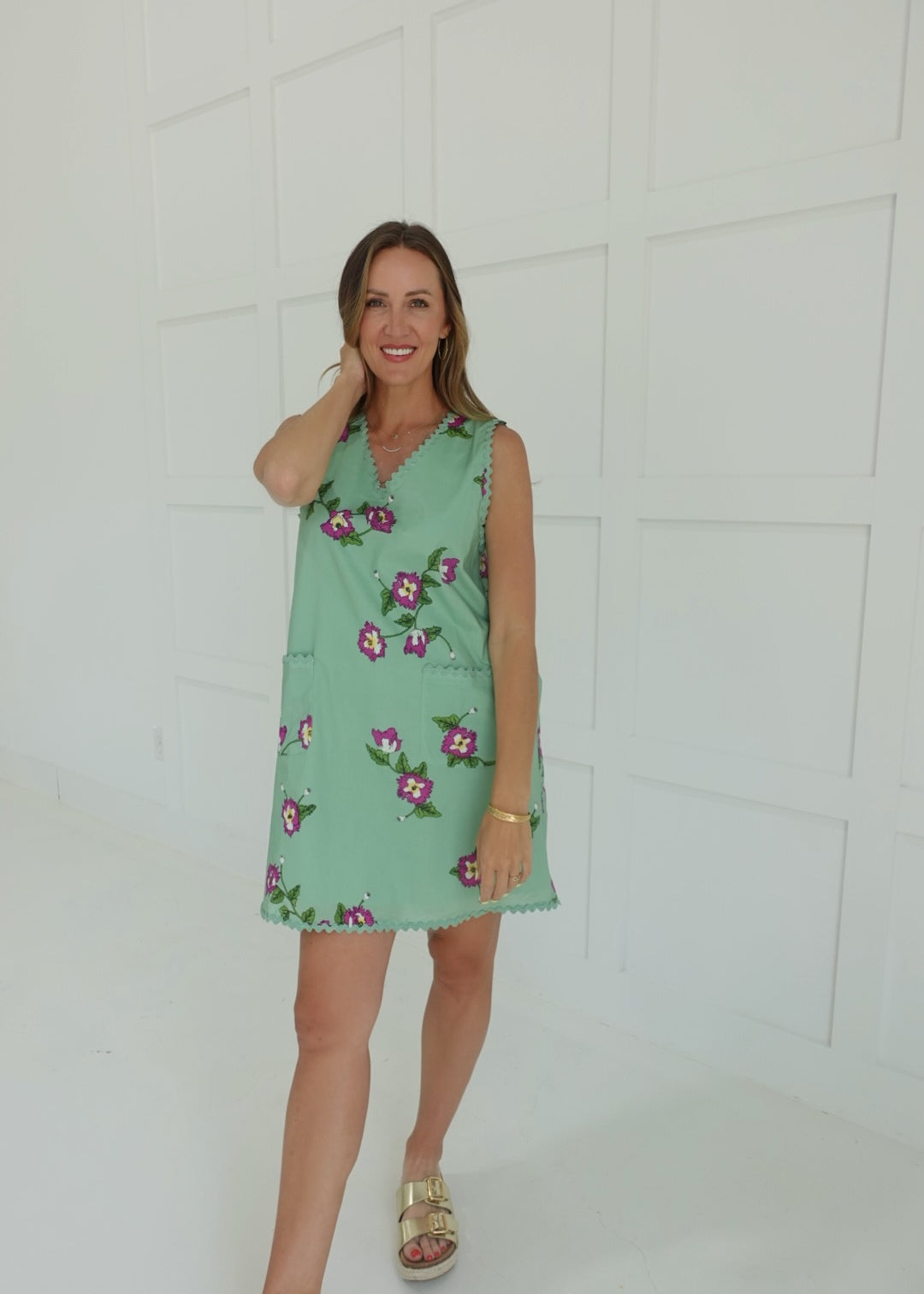 Vineyard Mini Dress - Green