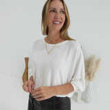 Ribbed + Ready Top - Ivory