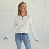 Harley Cable Knit Cardigan - Cream