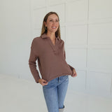 Give and Take Pullover - Brown