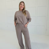 Slub Knit Lounger Set - Cocoa