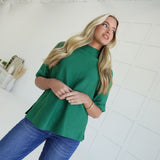 Danner Sweater Top - Hunter Green