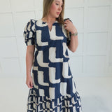 Tremor Midi Dress - Navy