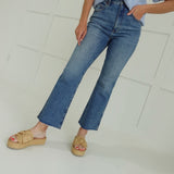 SOHO-RAWCUT HIGH RISE ANKLE FLARE - DAZE