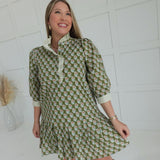 Breakers Floral Dress - Olive