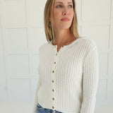 Harley Cable Knit Cardigan - Cream