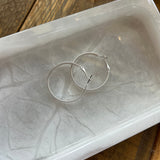 Matte Hoops - Silver