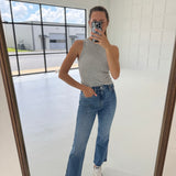 SOHO-RAWCUT HIGH RISE ANKLE FLARE - DAZE