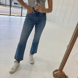 SOHO-RAWCUT HIGH RISE ANKLE FLARE - DAZE