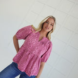 Jameson Printed Top - Pink